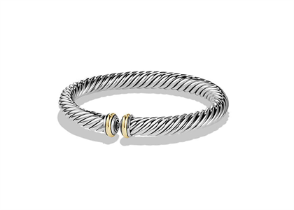 Two Tone Plated Twisted Bracelet